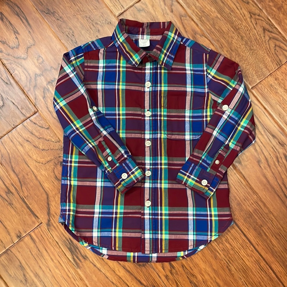 Gap boys 4T plaid button down